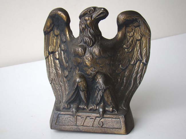 A pair of cast brass 1776 Eagle Bookends made in Virginia circa 1965 — image 2